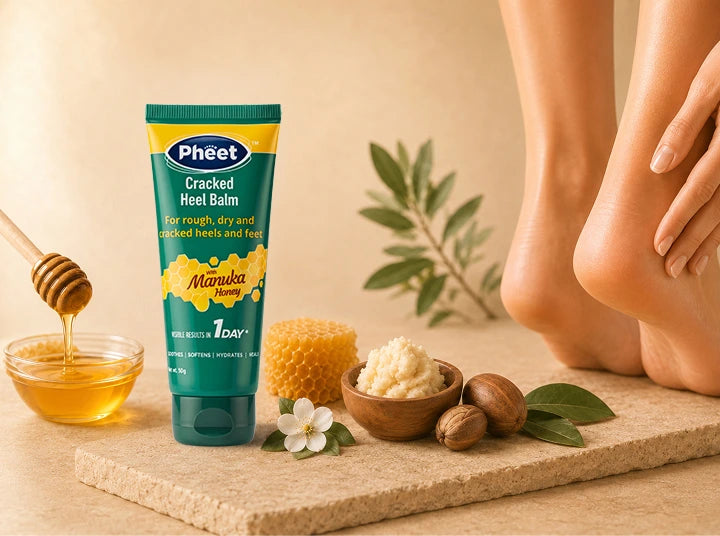 Pheet Cracked Heel Balm - Formulated with Manuka Honey, Urea, Lanolin and Beeswax